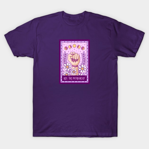 Hex The Patriarchy - Tarot Card T-Shirt by sombrasblancas